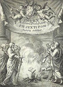 page from 1796 Index Librorum Prohibitorum