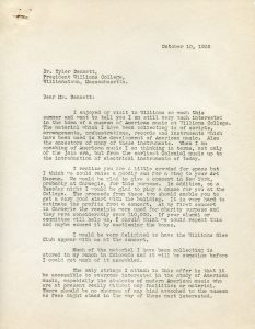 Letter from Paul Whiteman, page 1