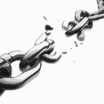 Chain with broken link