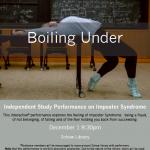 Poster for 'Boiling Under', December 1, 8:30pm, Schow Science Library