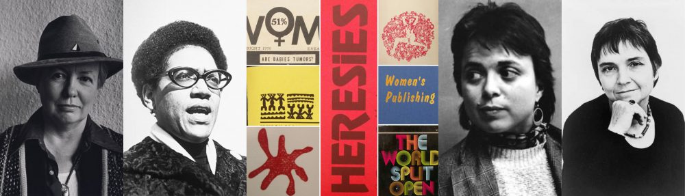 Portraits of poets and a montage of bookcovers