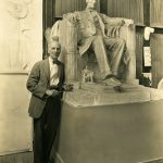 Daniel Chester French and seated Lincoln model