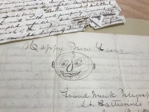 detail of peck correspondence