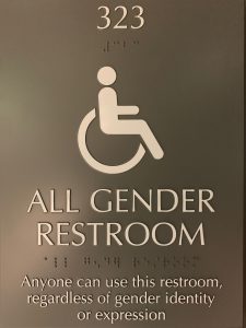 Anyone can use this restroom, regardless of gender identity or expression