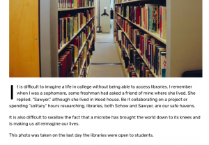 Photo of library stacks